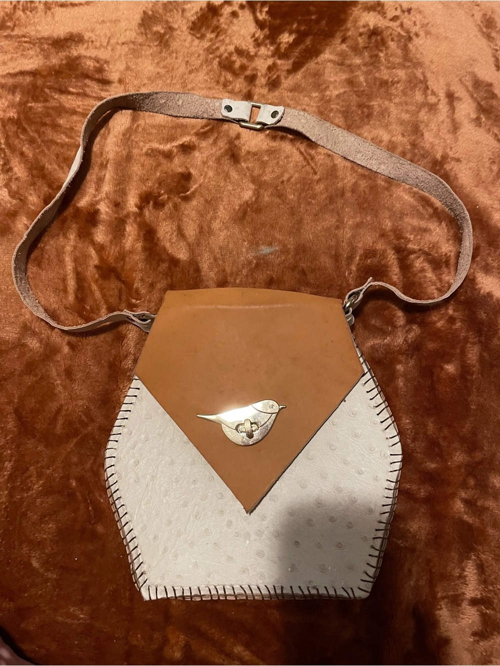 1970s? Ostrich Artisan Bag